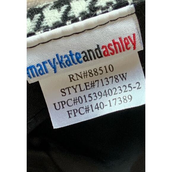 Vintage Mary Kate and Ashley Black & White Houndstooth Print Hat Y2K - Picture 10 of 10